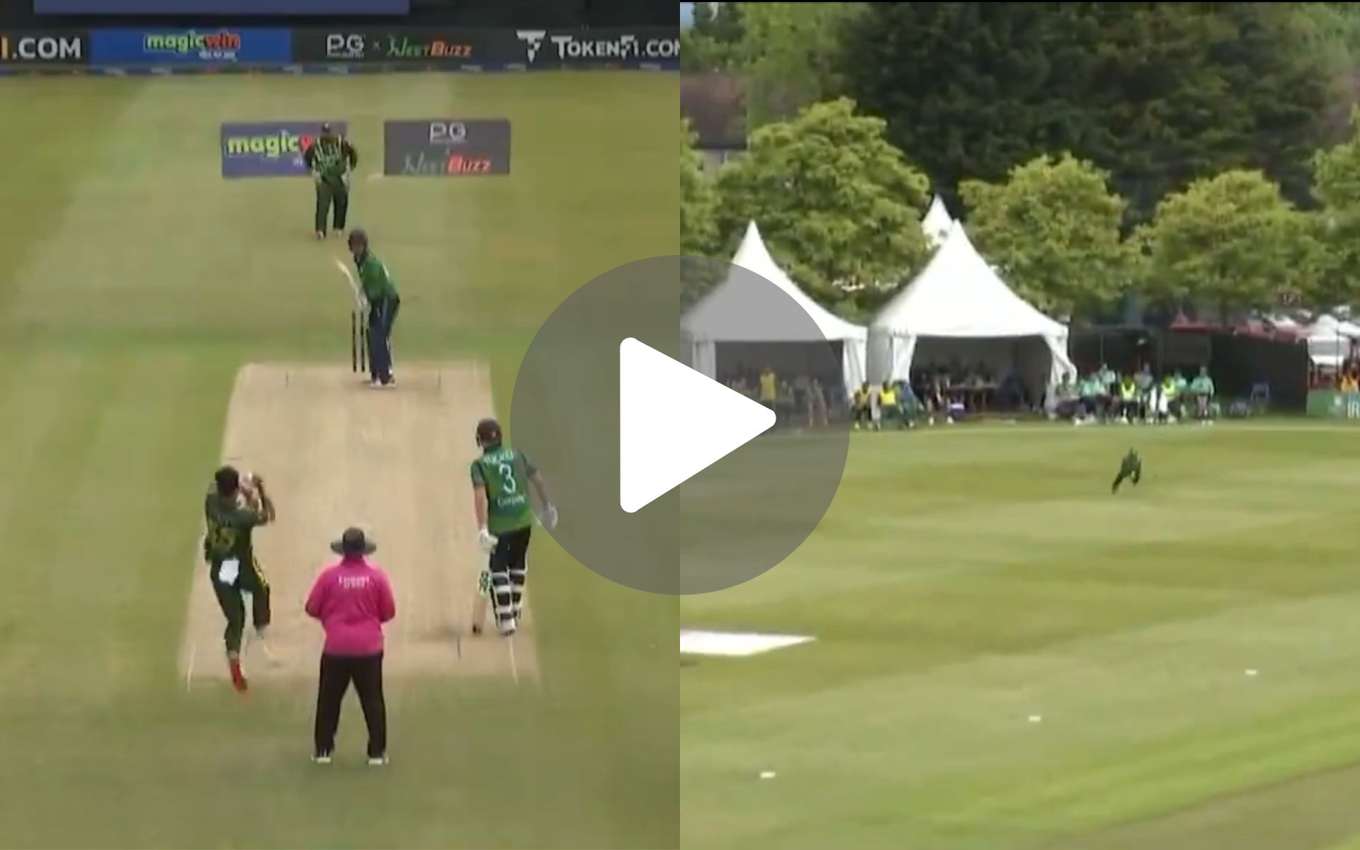 [Watch] Rizwan's Incredible Flying Catch Assists Abbas Afridi To Enjoy Balbirnie's Wicket